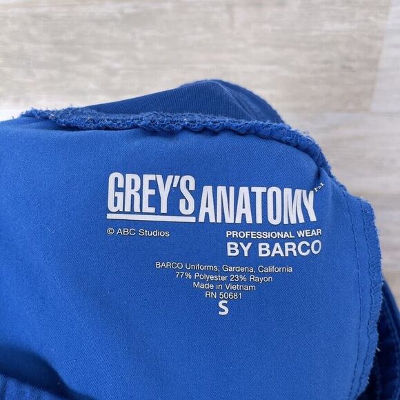 Greys Anatomy Avana Scrub Pants Blue Drawstring 4 Pockets GRP119 Womens Small - Picture 7 of 8